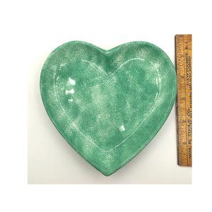 Vintage Green Heart ANCORA Trinkets Plate, ITALY
